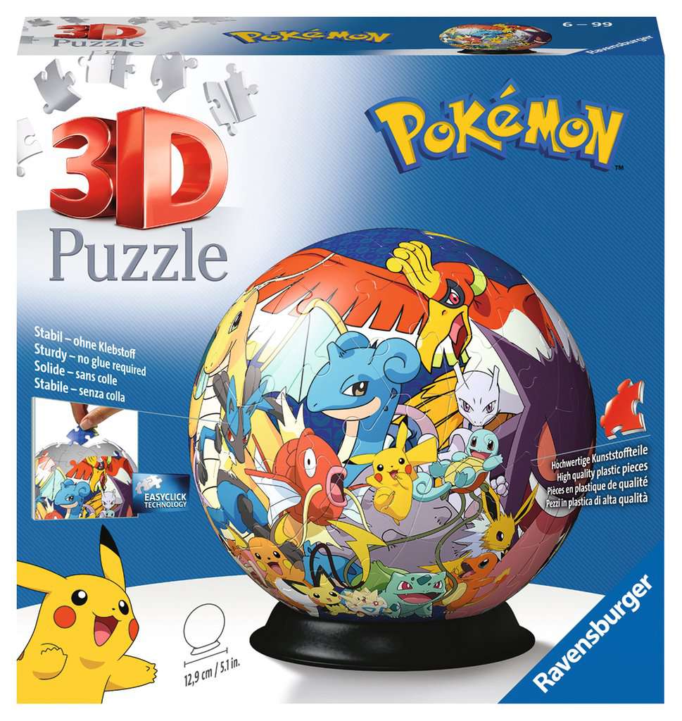 Ravensburger Puzzelbal Pokemon 3D 72st.
