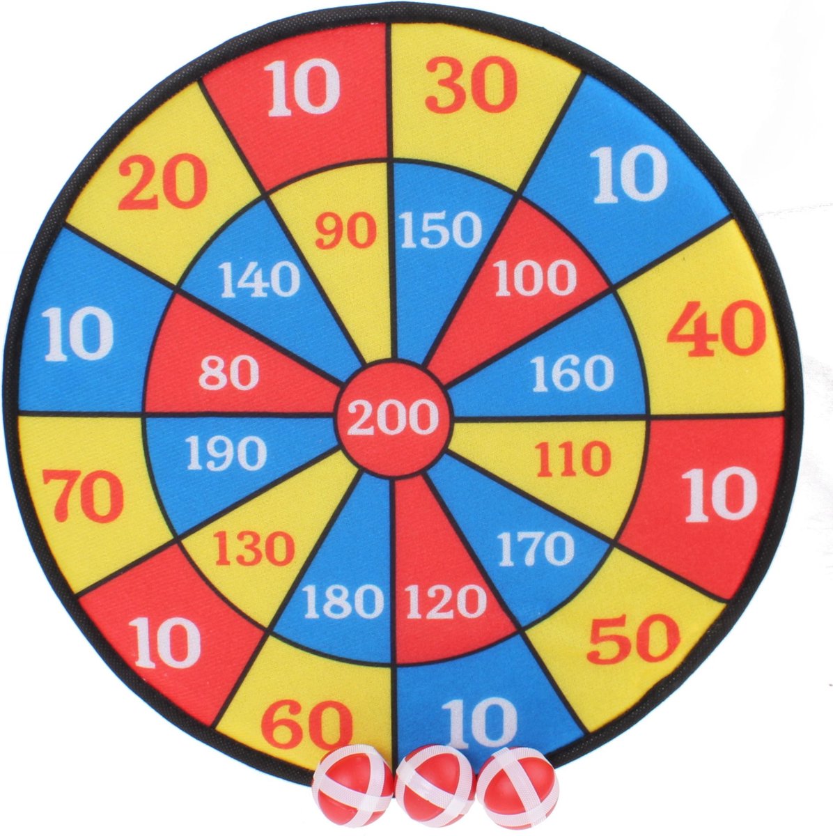 Dartbord Safety Met Klittenband Met 3 Ballen 36CM
