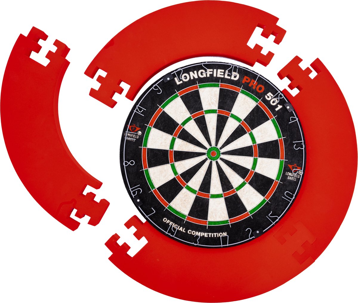 Engelhart Dartboard Surround Rood 4-Delig Eva Foam