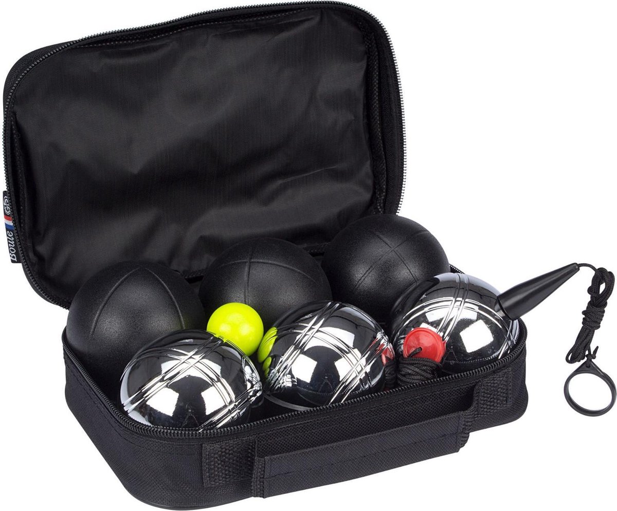 Jeu De Boule 3 zwart & 3 zilver Balls