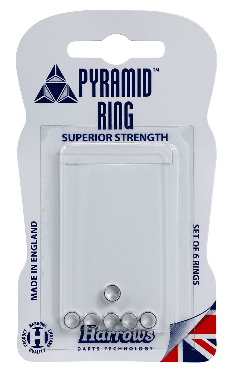 Harrows Pyramid Shaft Rings - Silver - 6 Pieces