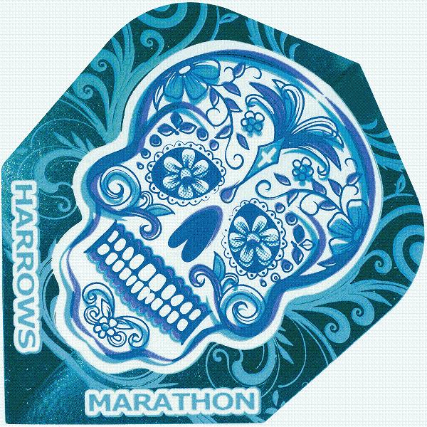 Harrows Flight Marathon Skull Blauw
