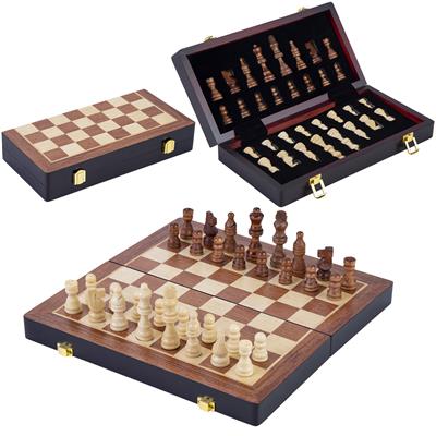 Schaakcassette Hout Opklapbaar 30x30