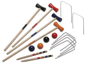 Croquet Spel 4 Pers In Net 57cm