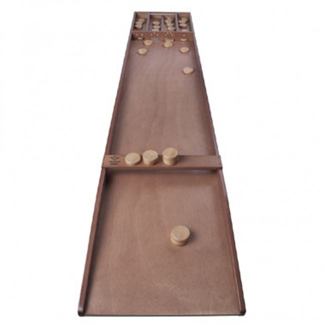 Sjoelbak wedstrijd hout 200x41 - inclusief 30 sjoelstenen