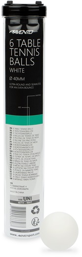 Tafeltennis Ballen 6 Stuks Wit 40 mm