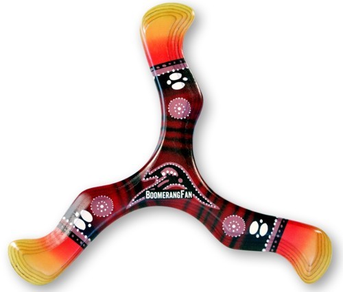 Houten Boemerang Runner Boomerang rechtshandig