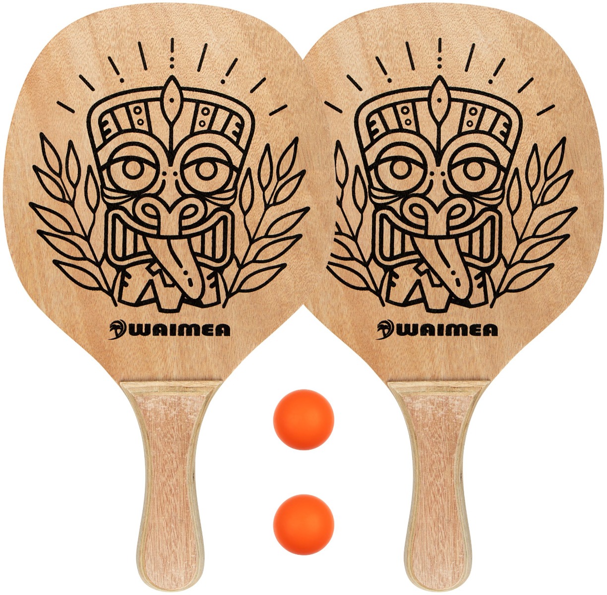 Beachball Set Met Houten Grip