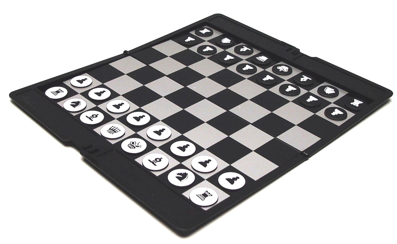 Magnetic Reisschaak Etui Travel Chess Game Foldable ( 20x17cm. )