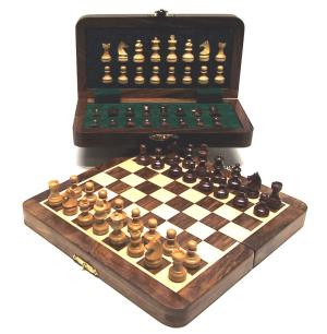 Houten Reis Magneet Schaakcassette 20 CM