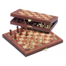 Houten Reis Magneet Schaakcassette 29CM Met Sierrand