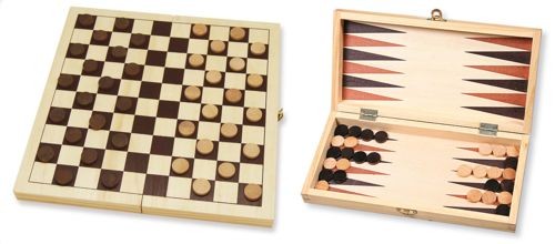 Houten Dam Backgammon Klapcass