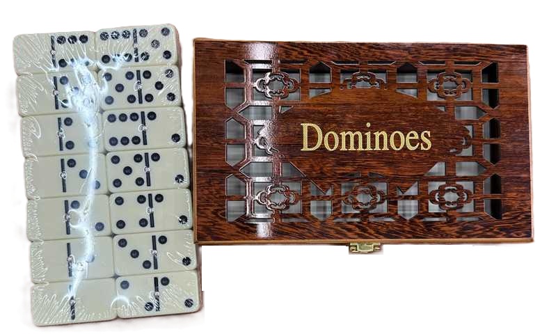 Domino Dubbel 6 12mm Dik In MDF Kist