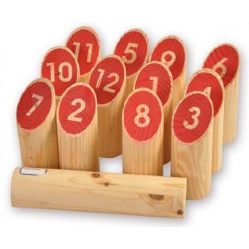 Number Kubb Game Spel Dennenhout