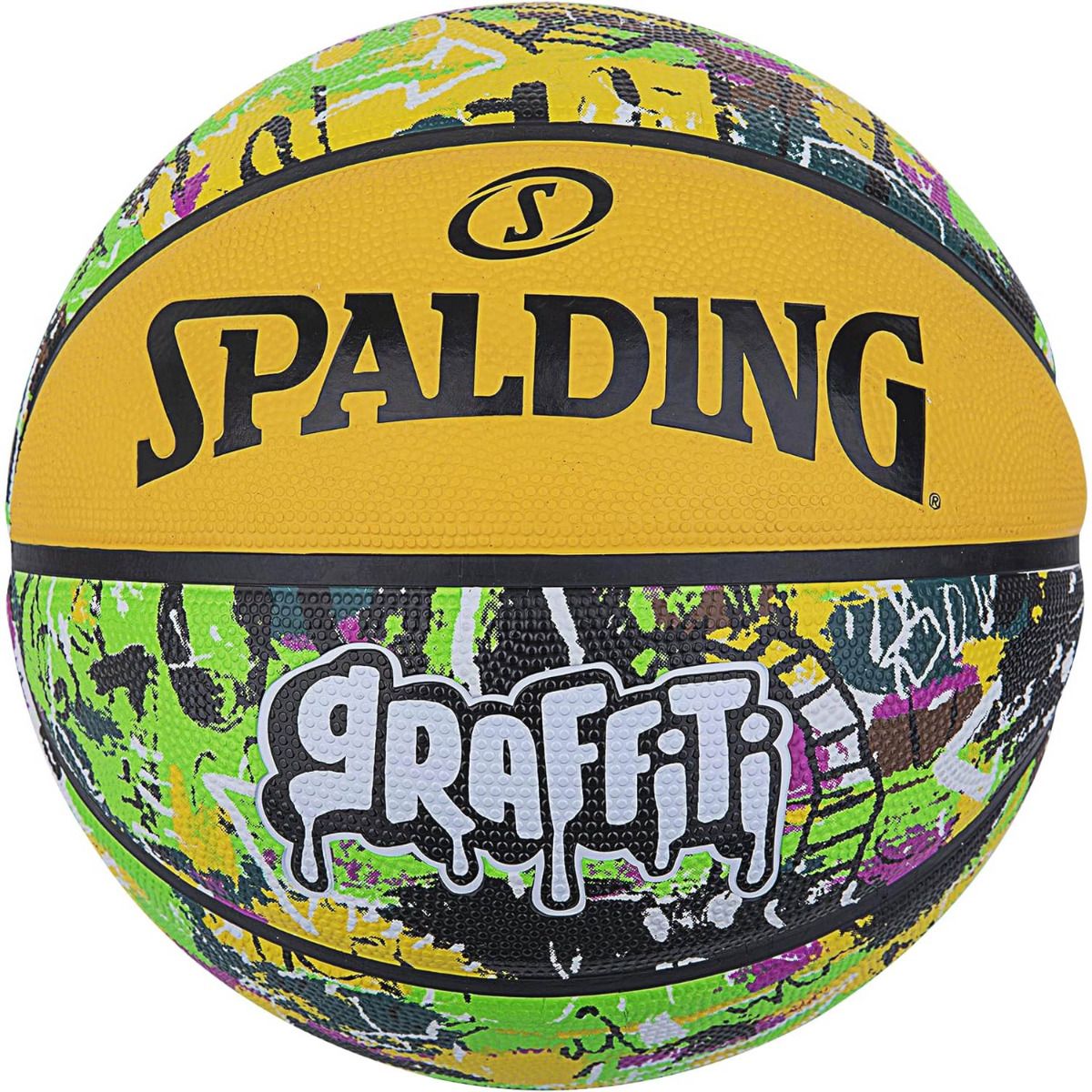 Spalding Graffiti Outdoor Basketbal | Geel maat 7