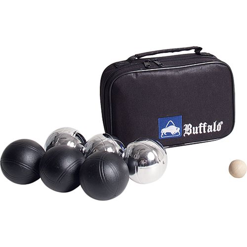 Buffalo Jeu De Boules 6 Ballen In Etui 1x But Bal en Meetlint | Zwart/Chrome