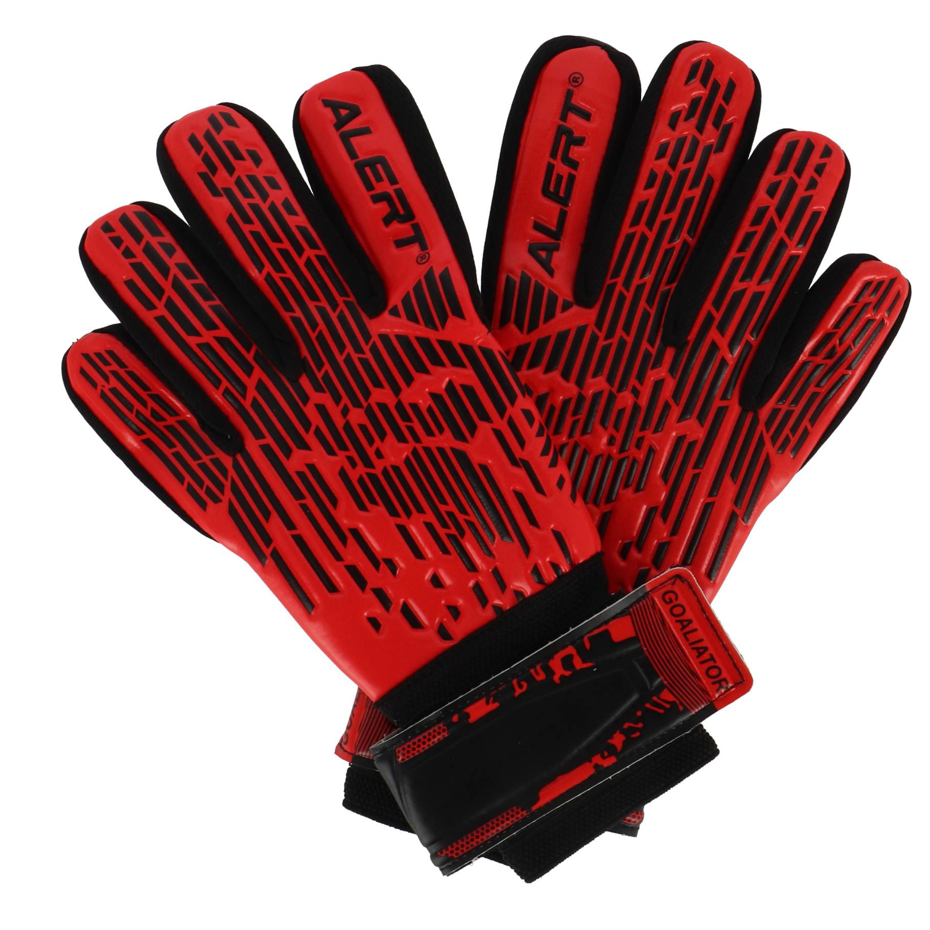 Alert Sport Voetbal Keeper Handschoenen Latex/PU Met Polsbescherming Maat: M