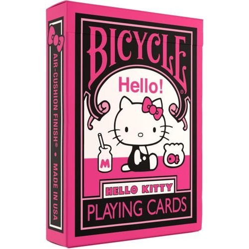 Bicycle speelkaarten Pokerkaarten | Hello Kitty zwart en roze
