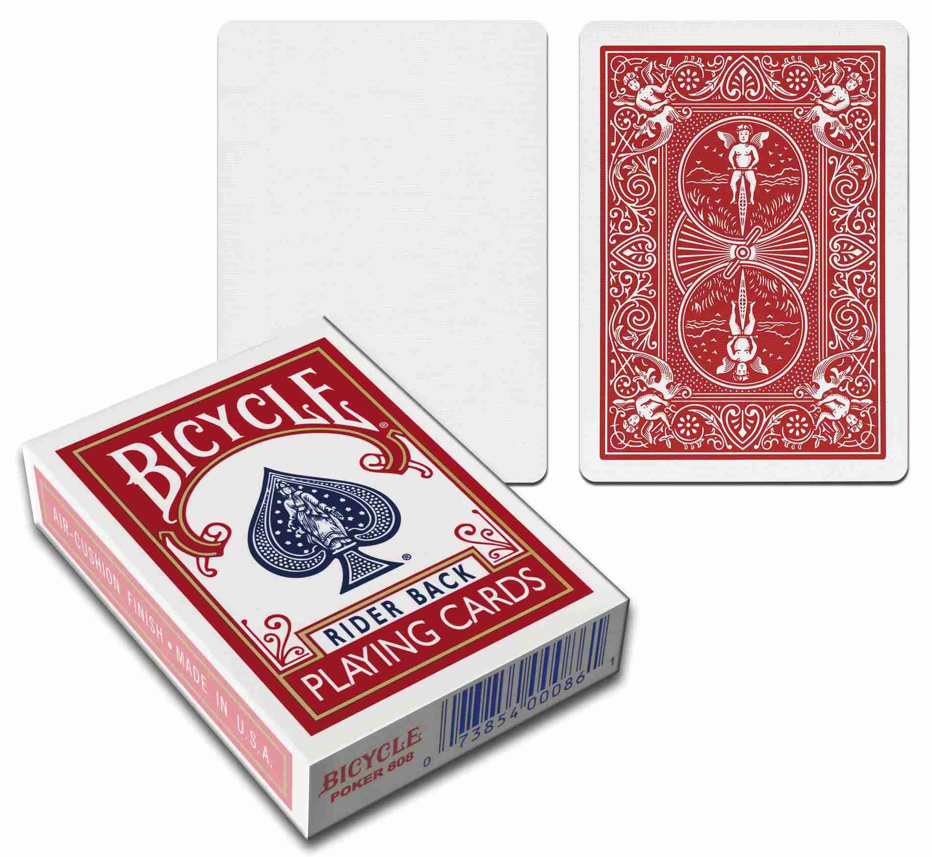 Bicycle Goochel/Magic Cards Gewone Rug Rood/Blanco