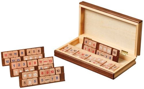 Rummy Spel Boek 30x15Cm. Houten Stenen
