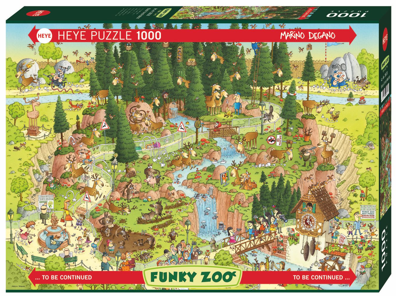 Heye Funky Zoo Puzzle ( Black Forest Habitat ) 1000 stukjes