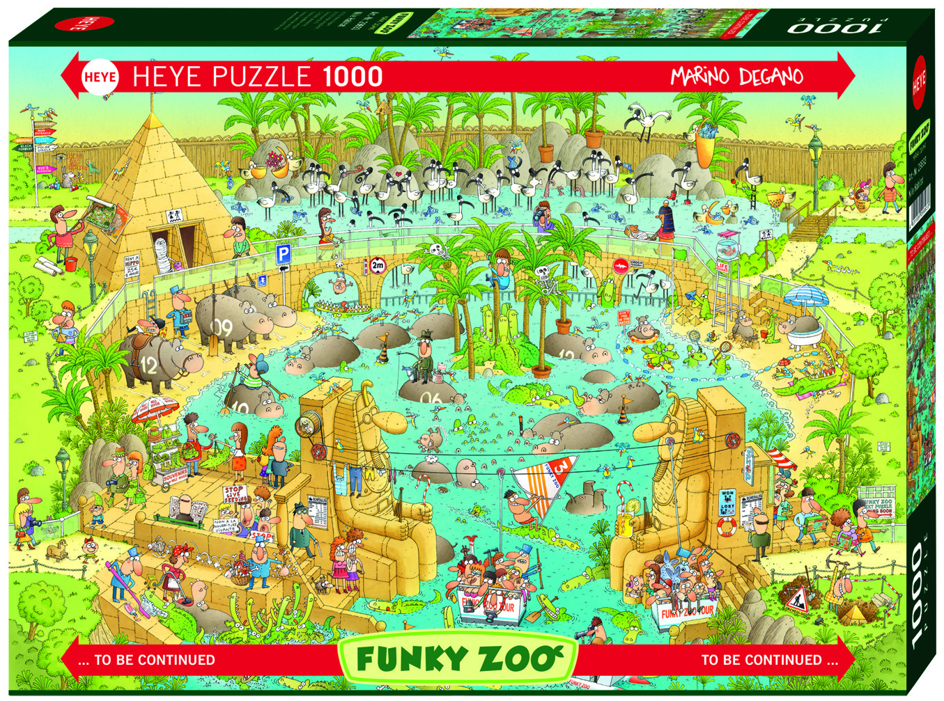 Heye Funky Zoo Puzzle ( Nile Habitat ) 1000 stukjes