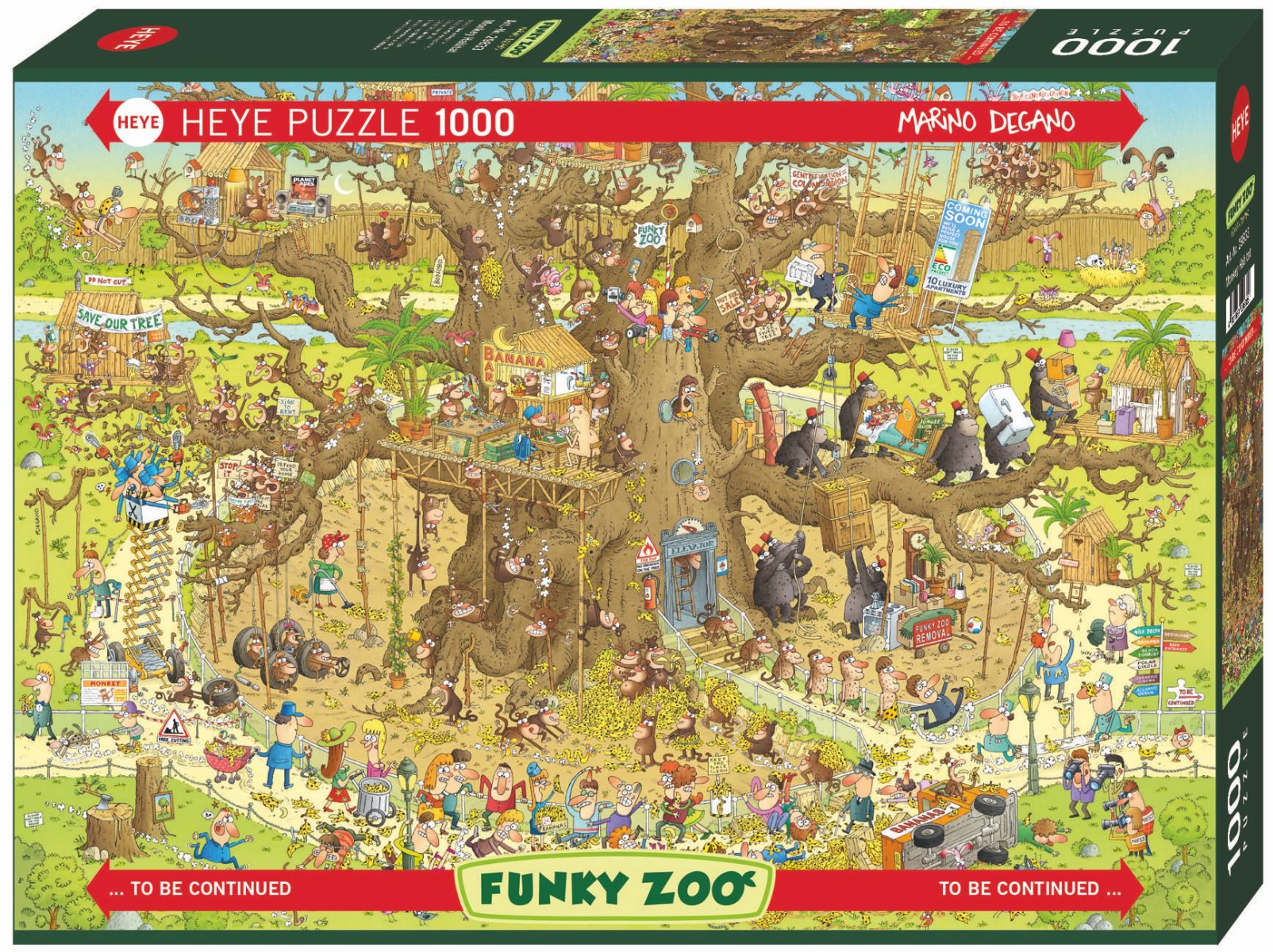 Heye Funky Zoo Puzzle ( Monkey Habitat ) 1000 stukjes