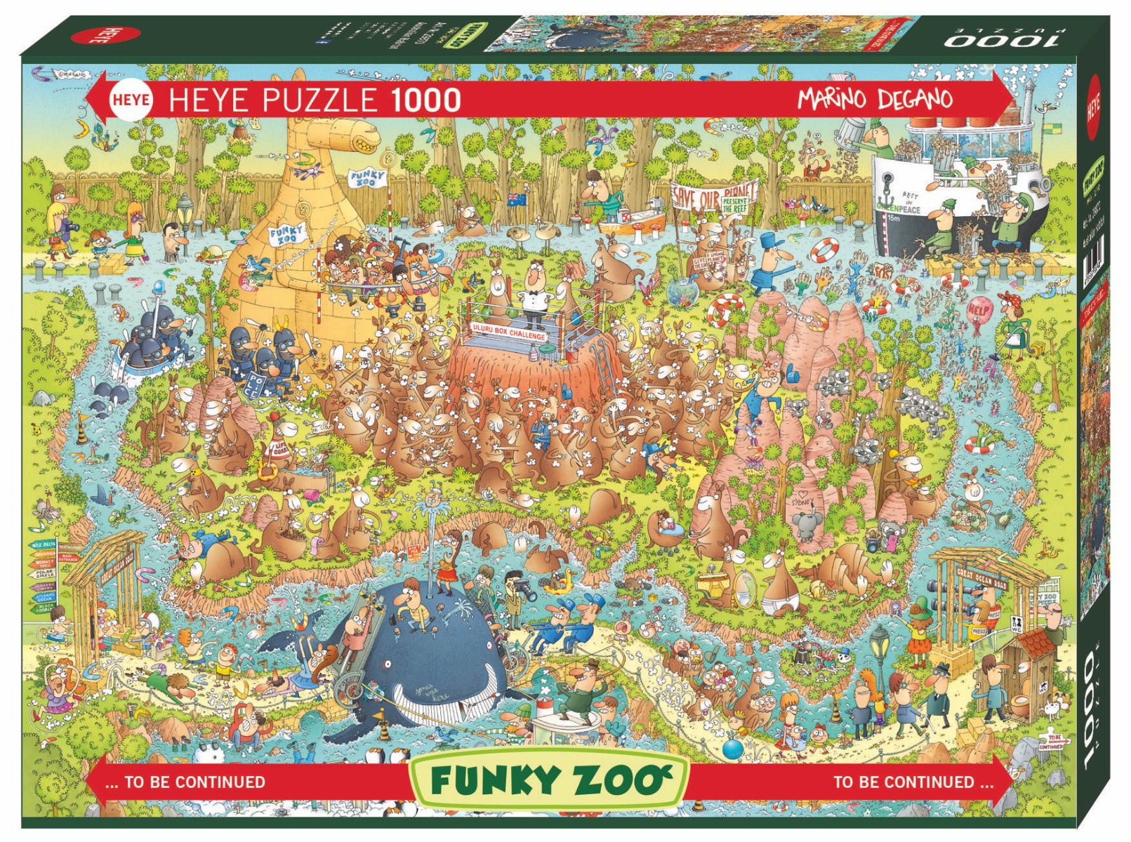 Heye Funky Zoo Puzzle ( Australian Habitat ) 1000 stukjes