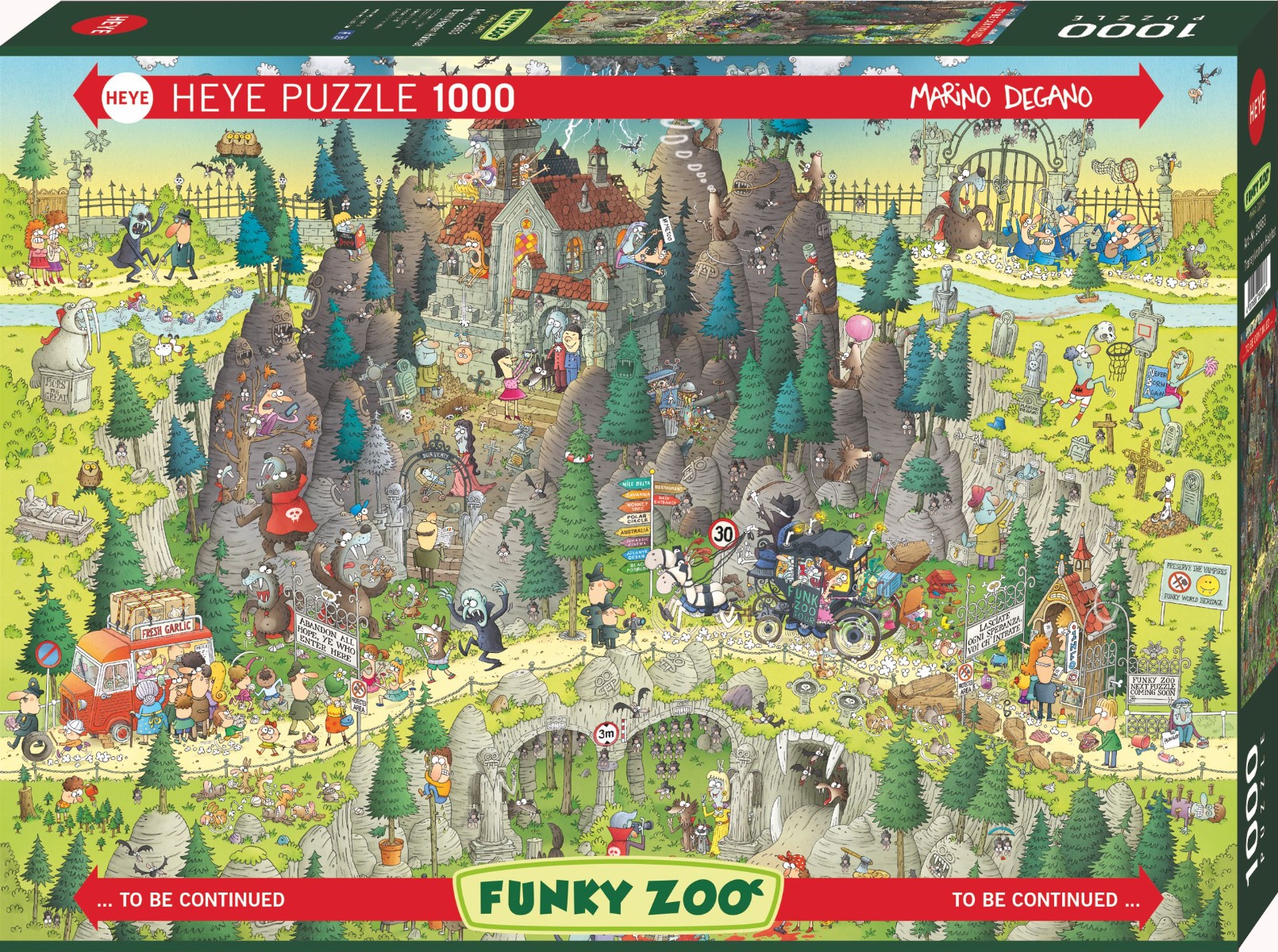 Heye Funky Zoo Puzzle ( Transylvanian Habitat ) 1000 stukjes