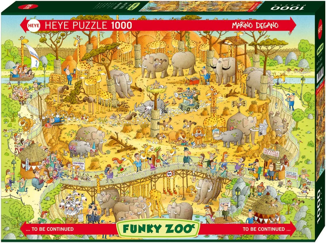 Heye Funky Zoo Puzzle ( African Habitat ) 1000 stukjes
