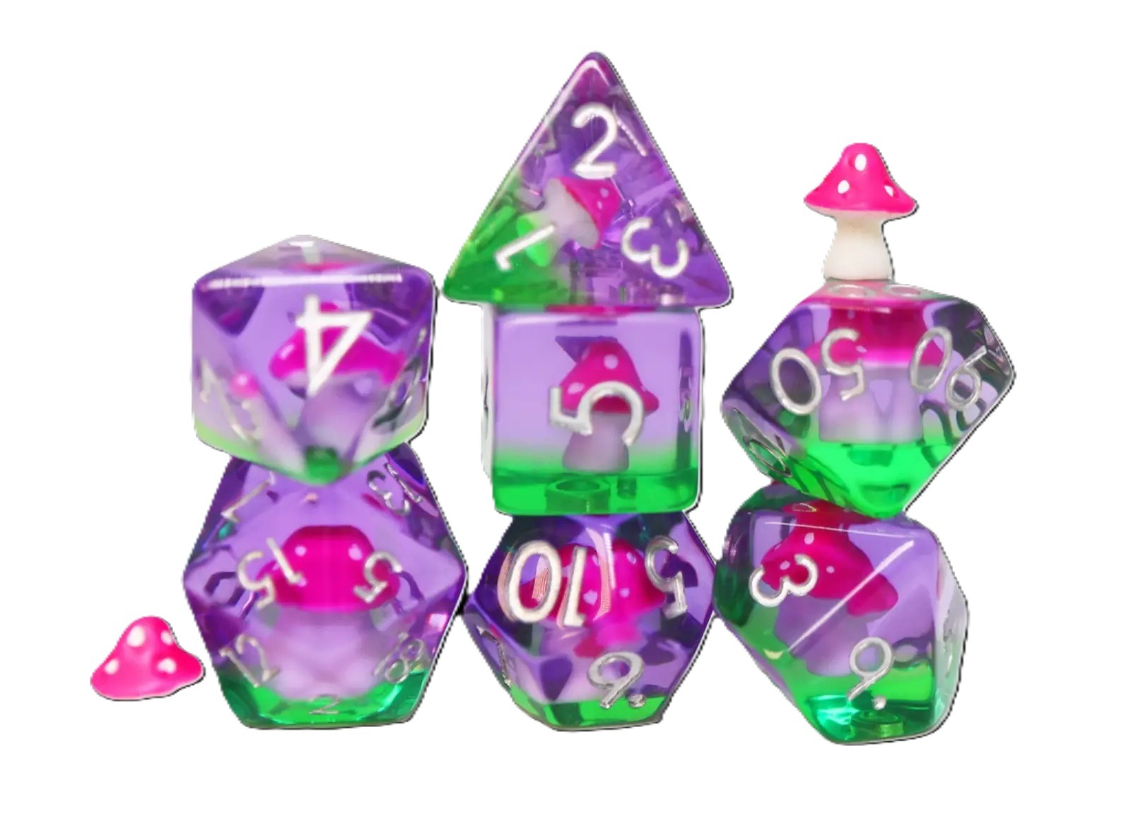 Fae Mushrooms RPG Dice Set