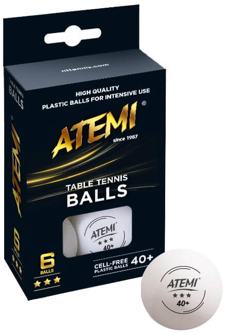 Atemi Tafeltennis Ballen Wit 6 stuks 3 ster