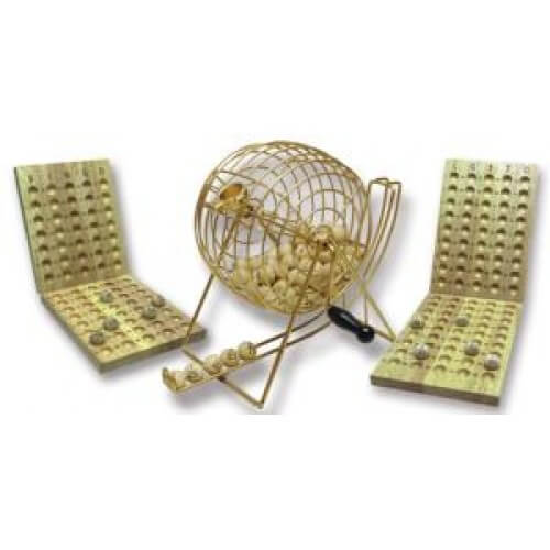 Bingomolen 18cm Metaal 75 Houten Ballen Hoogte totaal 24cm 