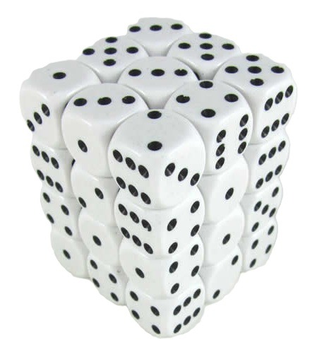 Dobbelsteen 12mm | Wit ( Per Stuk )