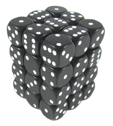 Dobbelsteen 12mm | Zwart ( Per Stuk )