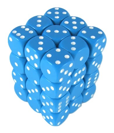 Dobbelsteen 12mm | Baby Blauw ( Per Stuk )