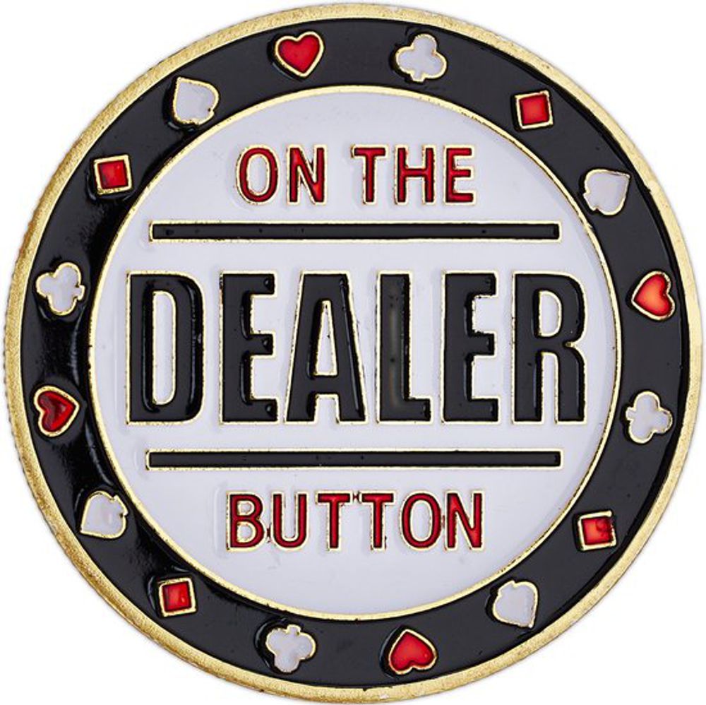 Dealerbutton Poker Metaal 4 cm