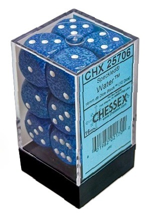 Dobbelsteen 16mm | Water Speckled ( Per Stuk )