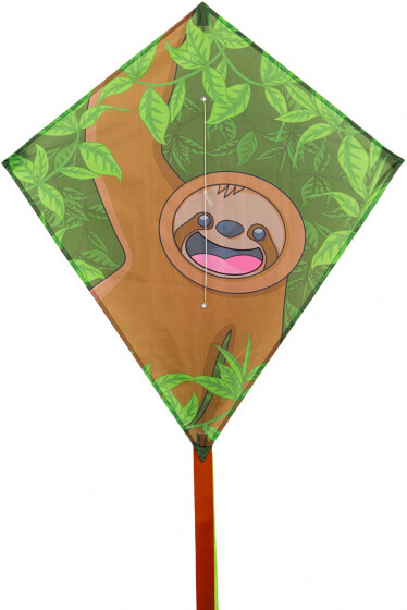 Vlieger Kite Dragonfly  Diamantvlieger Luiaard Groen 60 X 70 CM