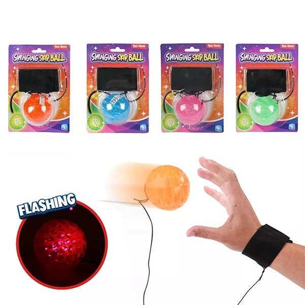 Swinging Skip Ball Gooi En Vangbal Met Polsband 4 kleur Assorti.