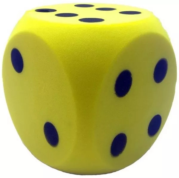 Spons Dobbelsteen | 16cm Geel