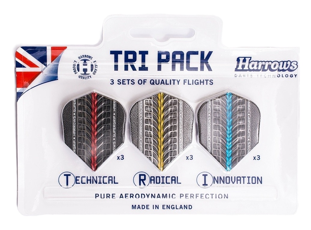 Harrows Supergrip Flights TRI PACK - Dart Flights