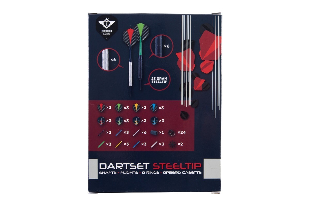 Longfield Darts - 4 Sets Steel Tip Nickelplated Brass 21gr-23gr