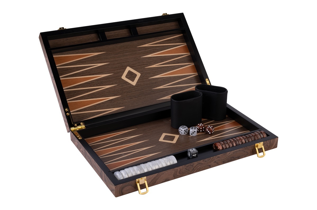 Backgammon Burl Walnoot | 18Inch