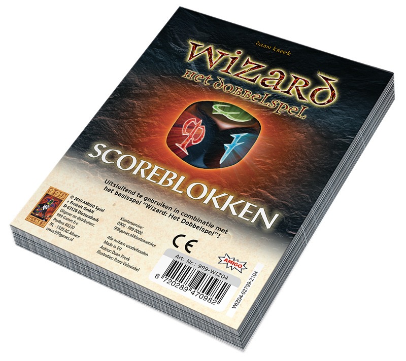 Wizard Scoreblokken Dobbelspel 3 stuks