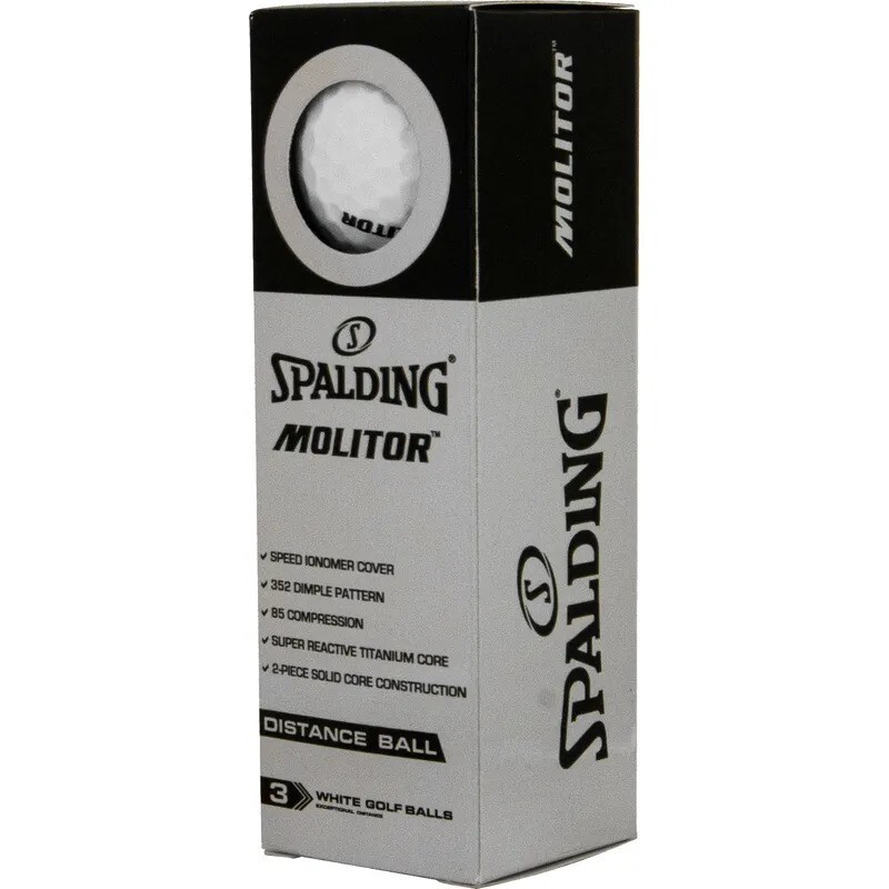 Spalding Golf Ball Molitor - 2 Piece Construction | White