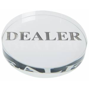 Transparant Dealer Button Voor Poker