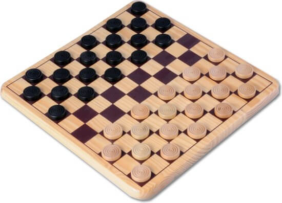 Houten Damspel 29x29cm