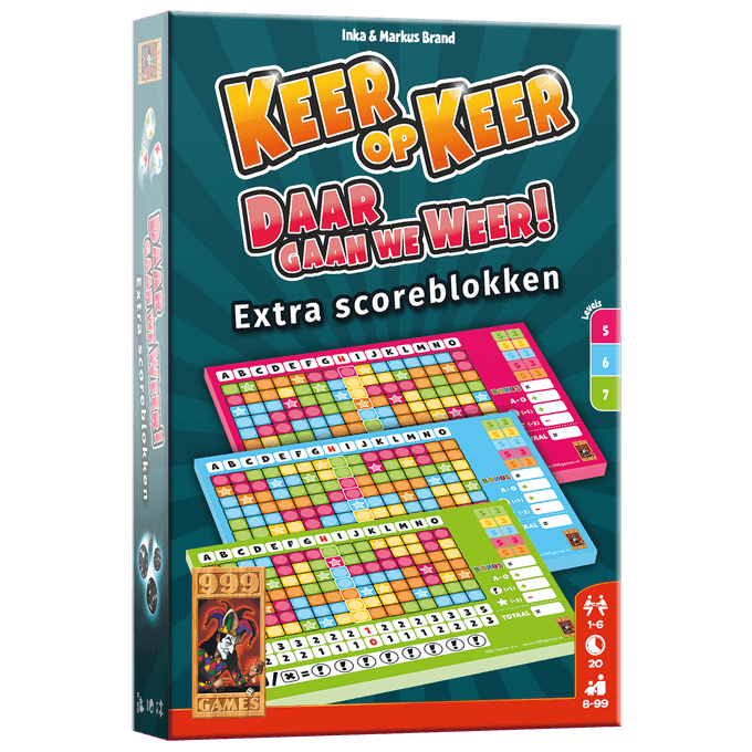 Keer Op Keer: Daar Gaan We Weer! - 3-Stuks Level 5,6 En 7 Extra Scoreblokken | NL/EN