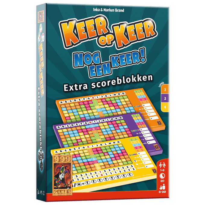 Keer Op Keer: Nog een Keer! - 3-stuks Level 2,3 en 4 Scoreblokken NL/EN